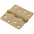Ornatus Outdoors Carded Round Full Mortise Hinges, Solid & Brite Brass - 0.25 x 4 in. OR3264893